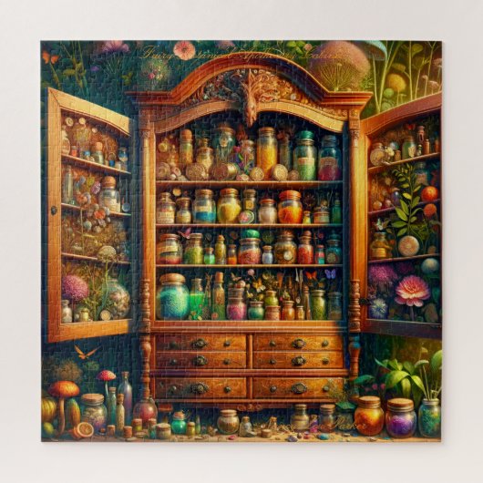 Fairy Apothecary Cabinet Magical Herbarium Plank Legpuzzel (Verticaal)