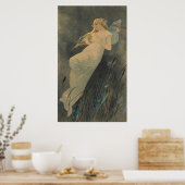  Fairy Art Nouveau Print, Retro Poster (Keuken)