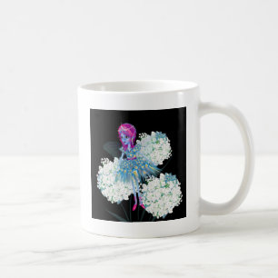 Fairy Art van LeahG Blauw roze zwart wit Koffiemok