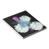 Fairy Art van LeahG Blauw roze zwart wit Notitieblok (Schuin)