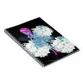 Fairy Art van LeahG Blauw roze zwart wit Notitieboek (Rechterzijde)