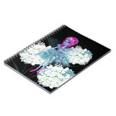 Fairy Art van LeahG Blauw roze zwart wit Notitieboek (Linkerzijde)