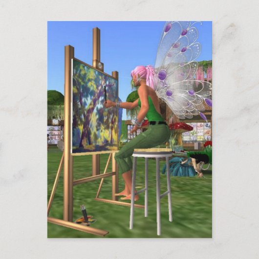 Fairy Artist Briefkaart (Voorkant)