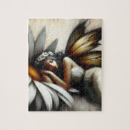 Fairy Asleep op een Daisy Flower Legpuzzel