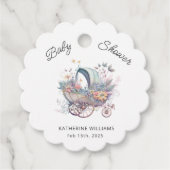 Fairy Baby kinderwagen Baby shower Bedankjes Labels (Voorkant)
