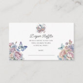 Fairy Baby Kinderwagen Luier Raffle Ticket Informatiekaartje (Voorkant)