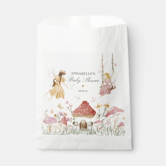 Fairy Baby shower Favors Bag Bedankzakje (Voorkant)