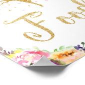 Fairy Baby shower Food Decoration Sign Baby Girl Poster (Hoek)