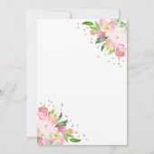 Fairy Baby shower Invitation Floral Fairy Shower Kaart (Achterkant)