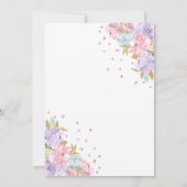 Fairy Baby shower Invitation Floral Fairy Shower Kaart (Achterkant)