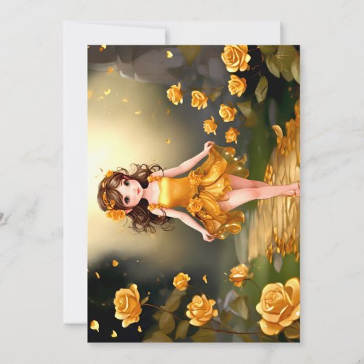 Fairy Baby shower Invitation Kaart (Achterkant)