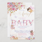 Fairy Baby shower Invitation Kaart (Voorkant / Achterkant)