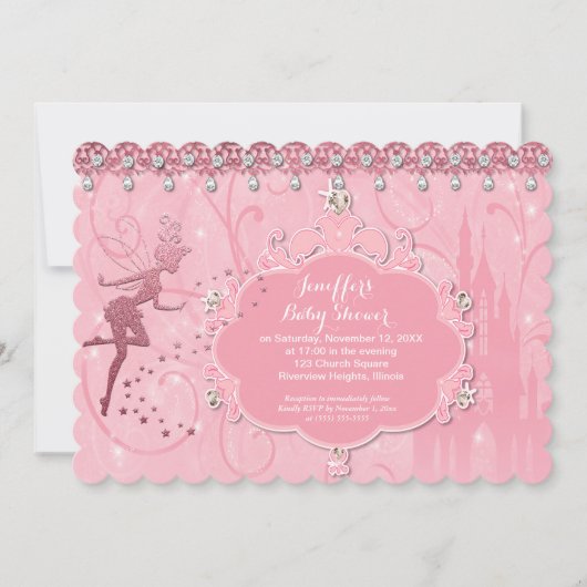 Fairy Baby shower Invitation Kaart (Voorkant)