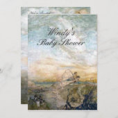 Fairy Baby shower Invite Kaart (Voorkant / Achterkant)