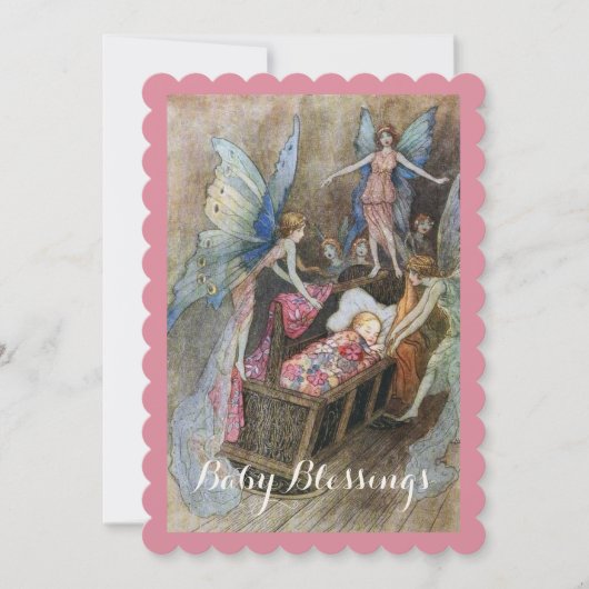  Fairy Baby shower Kaart (Voorkant)