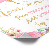 Fairy Baby shower Mimosa Bar Baby Girl Floral Poster (Hoek)