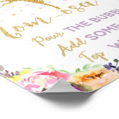 Fairy Baby shower Mimosa Bar Baby Girl Floral Poster (Hoek)