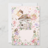 Fairy Baby shower Pink Lavender Flower Tea Party Kaart (Achterkant)