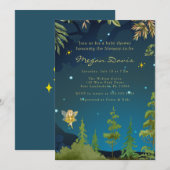 Fairy Baby Shower-uitvindingen Doorgewinterd bos Kaart (Voorkant / Achterkant)