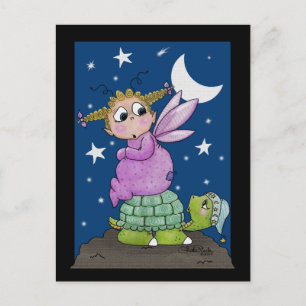 Fairy Baby wordt wakker Mr Turtle Briefkaart
