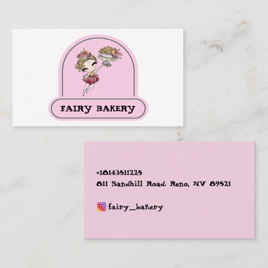 Fairy Bakery Visitekaartje (Voorkant / Achterkant)