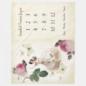 Fairy Ballerina Baby eerste jaar Milestone Blanket Fleece Deken (Voorkant)
