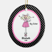 Fairy Ballerina Big Sister Kerstversiering Keramisch Ornament (Links)