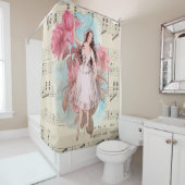  Fairy Ballerina Dancing Music Douchegordijn (In situ)