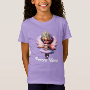 Fairy ballerina prinses roze flutter vleugels paar t-shirt
