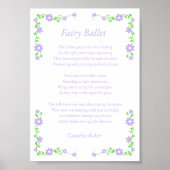 Fairy Ballet Poem Print (Voorkant)
