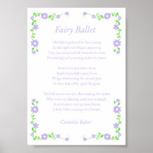 Fairy Ballet Poem Print