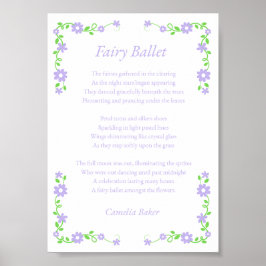 Fairy Ballet Poem Print
