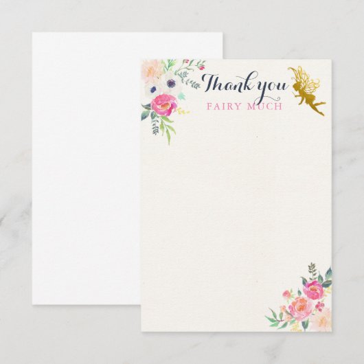 Fairy Bedankt voor je briefkaart (Voorkant / Achterkant)