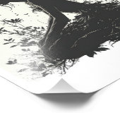 Fairy betoverde bos Silhouette thema Foto Afdruk (Hoek)