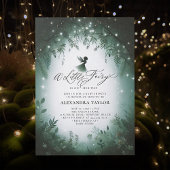 Fairy betoverde bos smaragd baby meisje douche kaart