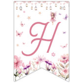 Fairy betoverde bos verjaardagsfeest vlaggetjes (Tweede vlag)