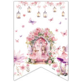 Fairy betoverde bos verjaardagsfeest vlaggetjes (Eerste vlag)