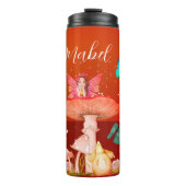 Fairy betoverde paddenstoel magische sterren perso thermosbeker (Voorkant)