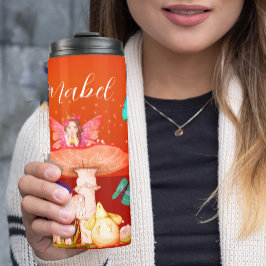 Fairy betoverde paddenstoel magische sterren perso thermosbeker