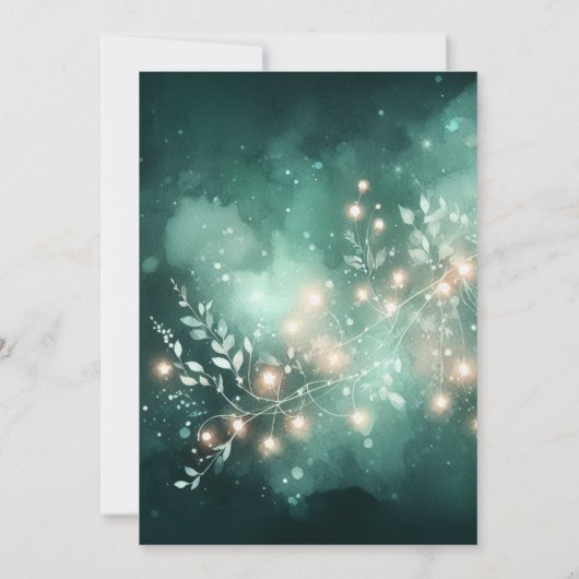 Fairy betoverde smaragd tuin baby meisje douche kaart (Achterkant)