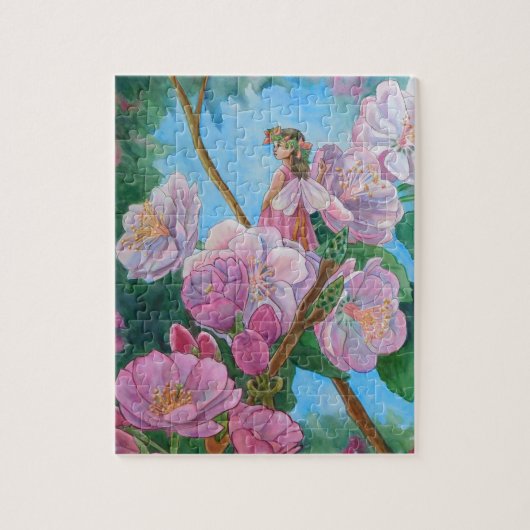 Fairy between the Cherry Blossom Legpuzzel (Verticaal)