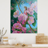 Fairy between the Cherry Blossom Poster (Keuken)