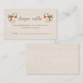 Fairy Bird Bloemenluier Raffle Baby shower Informatiekaartje (Voorkant / Achterkant)