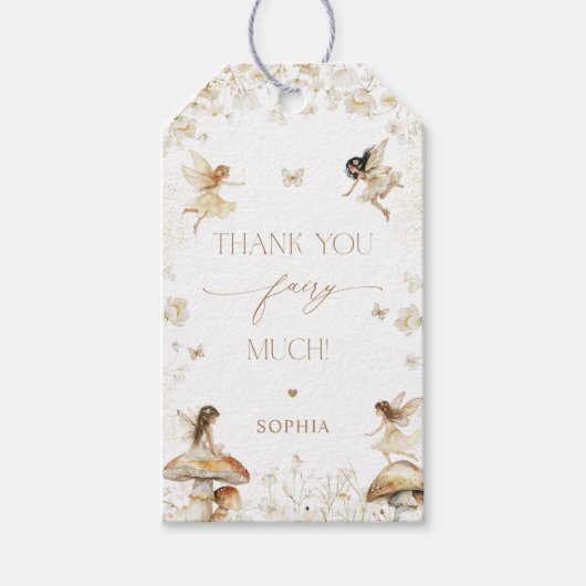 Fairy Birthday Boho Bedankt Cadeaulabel (Voorkant)
