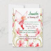 Fairy Birthday Child Girl Invitation Kaart (Voorkant)