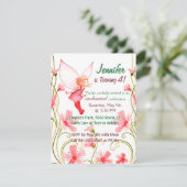 Fairy Birthday Child Girl Invitation Kaart (Staand voorkant)