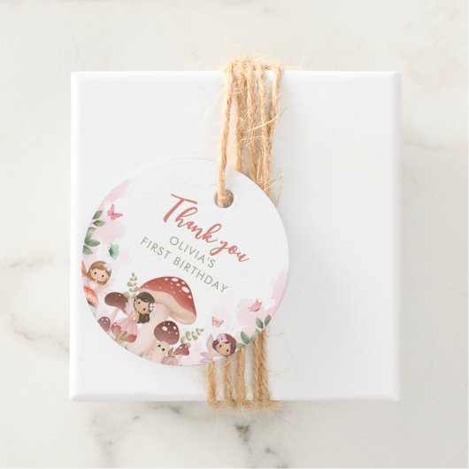 Fairy Birthday Dank u gunst cadeau Labels (In situ)