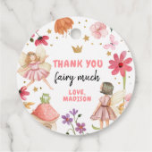 Fairy Birthday Dank u Label Forest Girl Pink (Achterkant)