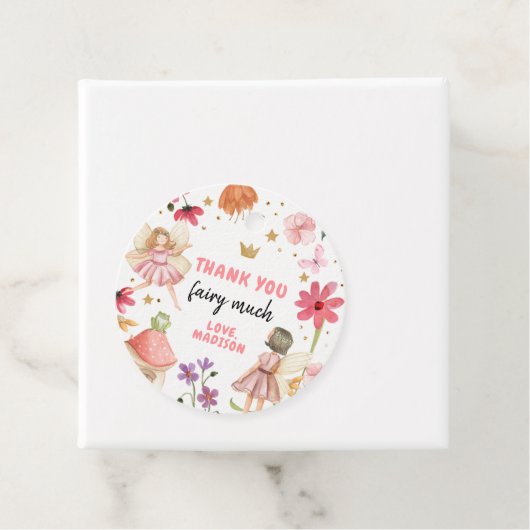 Fairy Birthday Dank u Label Forest Girl Pink (In situ)