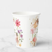 Fairy Birthday Enchanted Forest Girl 1st Birthday Papieren Bekers (Rechts)